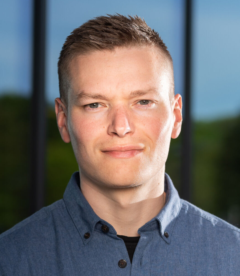 Archaeologist Kristoffer Hillesland at the Museum of Archaeology, University of Stavanger.