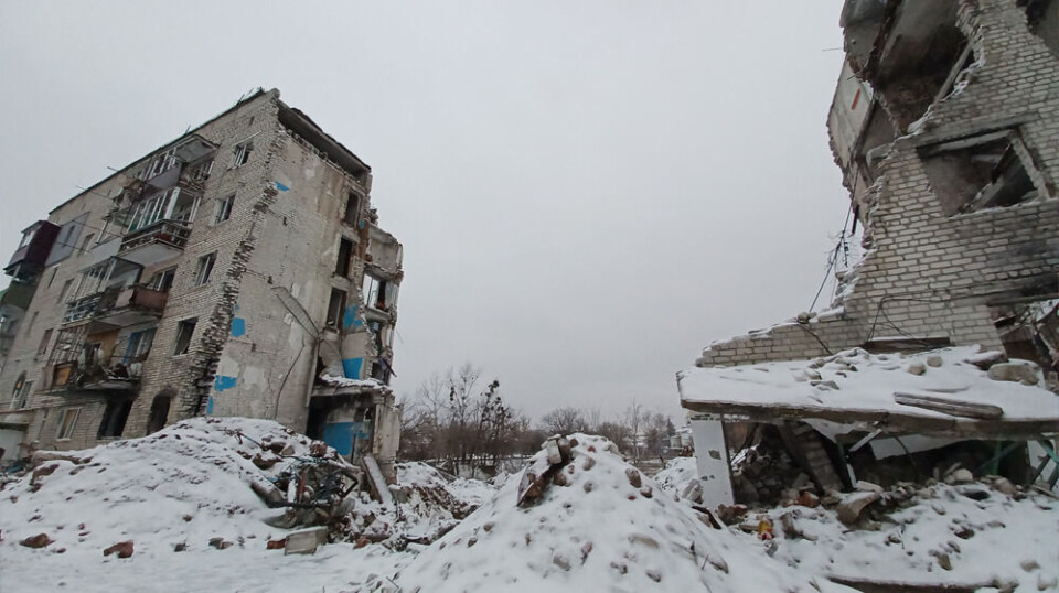 Izium after a bombing raid. Many died here.