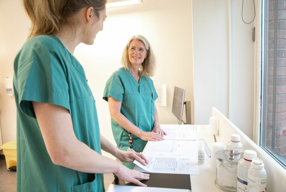Julie Frigaard and Janicke Liaaen Jensen at the Research Clinic.