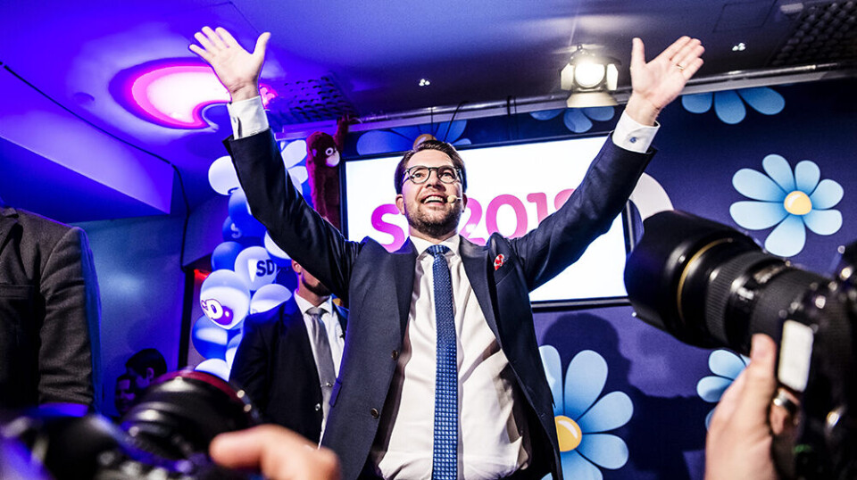 The Sweden Democrats, led by party leader Jimmie Åkesson, received 17.5 per cent of the votes in the Swedish parliamentary election in 2018. They became Sweden's second largest party.