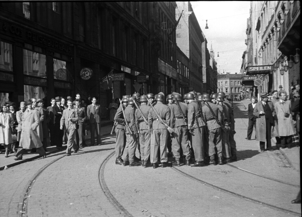 There were many German soldiers in the streets on Liberation Day, May 8.