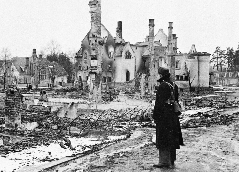 The country also had to be rebuilt after the war. The centre of Elverum was heavily damaged by German bombs.
