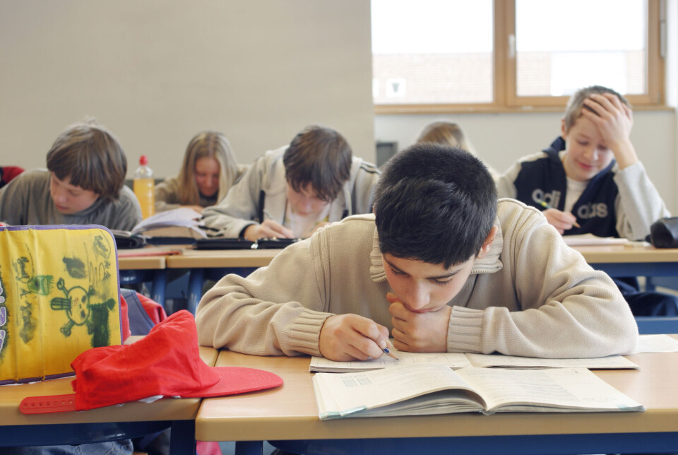 Norwegian boys like school less than boys in Spain and Poland. Barn i klasserom