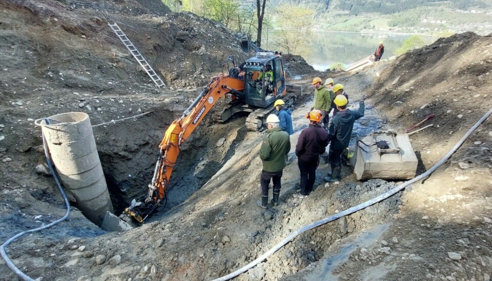 Excavations were made on the north side of the well, where a farmer discovered mammoth bones 70 years ago.