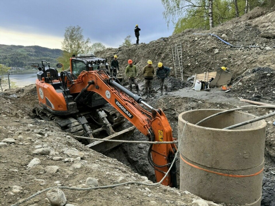 The north, east, and west sides of the well were excavated.