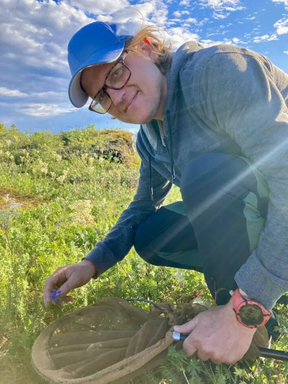 Researcher Anders Endrestøl from the Norwegian Institute for Nature Research checked the beetle population on the island of Bile.
