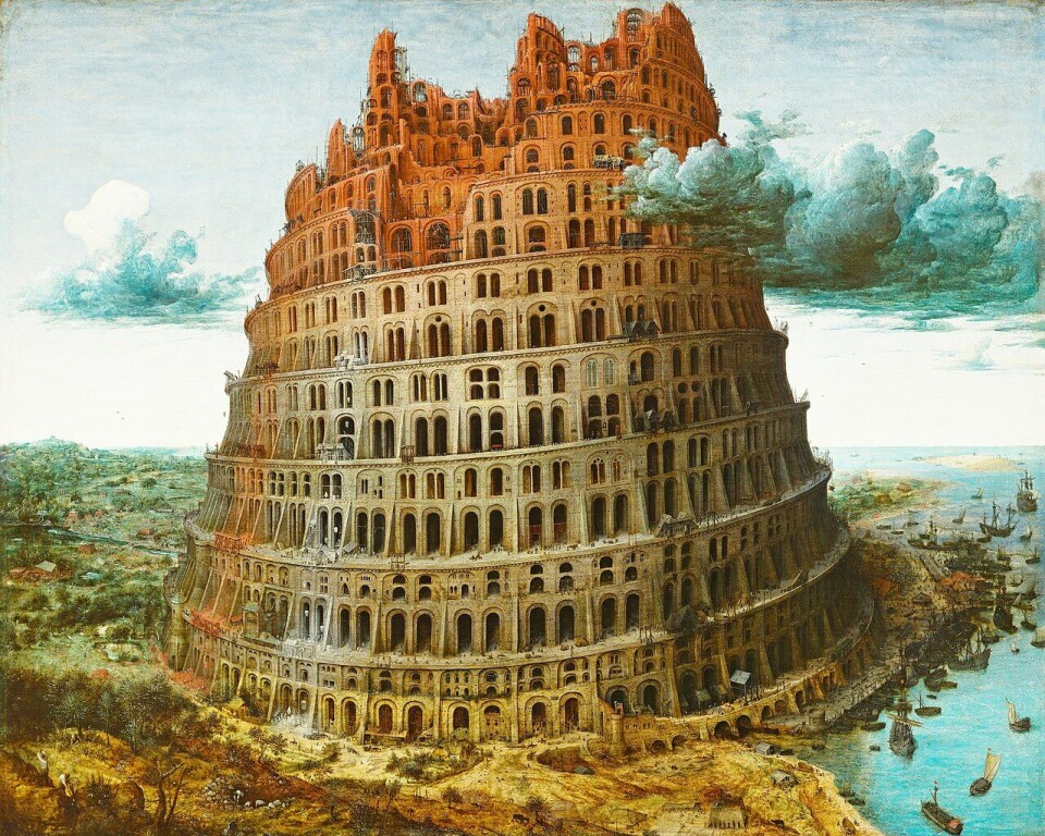 The story of the Tower of Babel from the Old Testament was often mentioned in the newspapers during the great Norwegian language dispute.