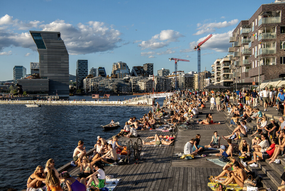 Bjørvika is a popular meeting place for Oslo's residents. The new Oslo district is being built on what was Oslo's harbour from the end of the Viking Age through the Middle Ages, up until 400 years ago. Many of the old ships archaeologists find here are 10-12 metre long trading ships. These ships crossed the North Sea and carried goods along the Norwegian coast.