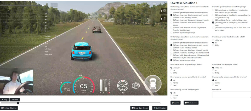 This is what an evaluation from a digital driving instructor might look like.