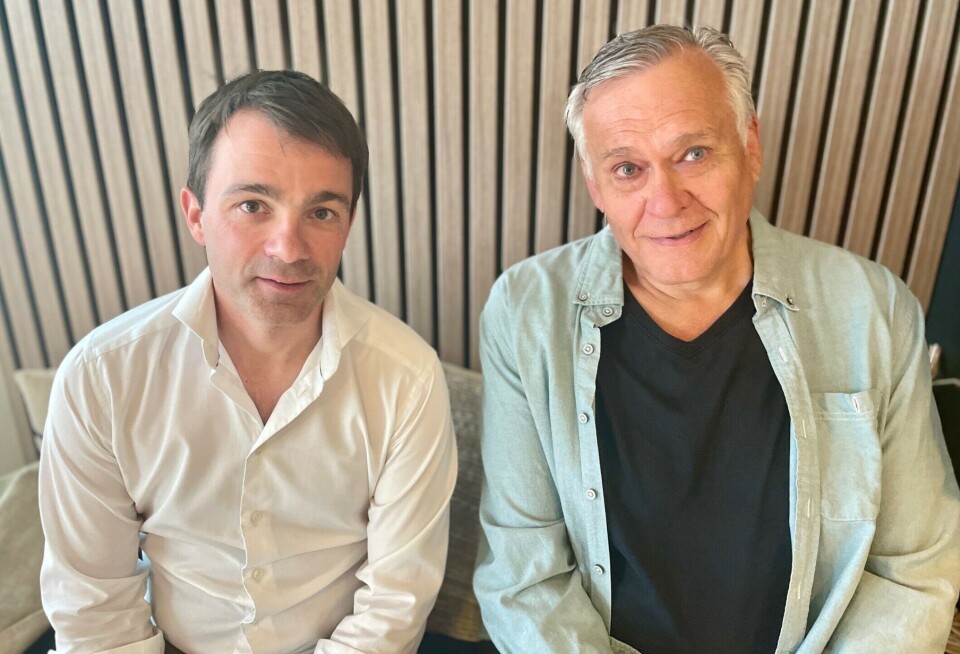 Trond-Eirik Strand (left) is part of the leadership team for a lung cancer screening study. Arne Larsen is one of the participants.