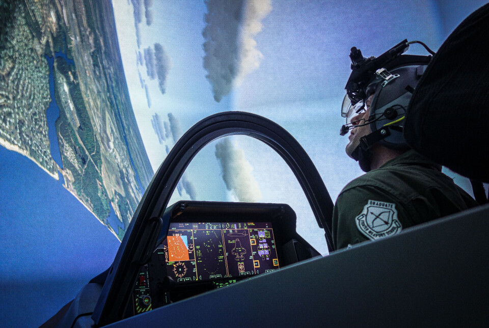 This is what it looks like when soldiers train in fighter jet simulators on the ground.