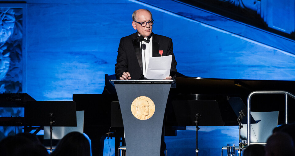 The Kavli Prizes: Professor Stuart J. Russell gives his speech during the government banquet 2024, in Oslo City Hall.