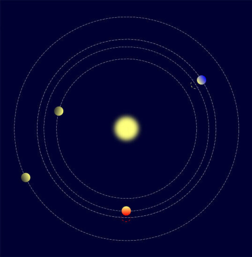 Four mini-Neptunes take less than 20 days to orbit the star in this system.