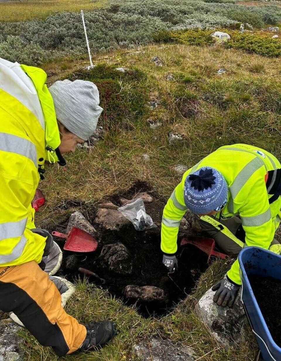 In the main room, the archaeologists found a large hearth that took up much of the space in the shack.