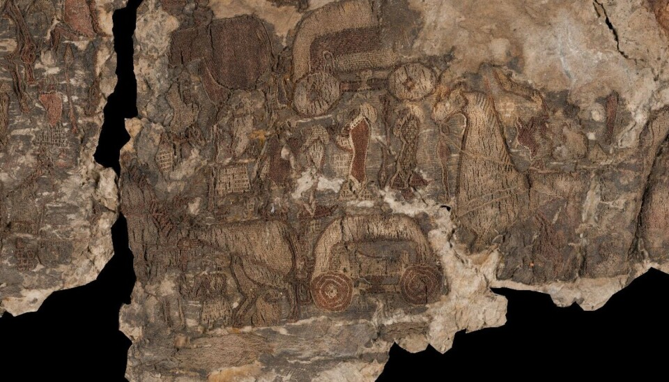 An example of a well-preserved fragment. Some colours have also been preserved here.