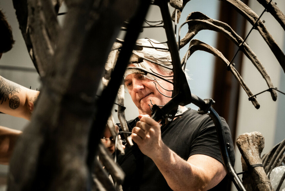 Professor Jørn H. Hurum during the assembly.