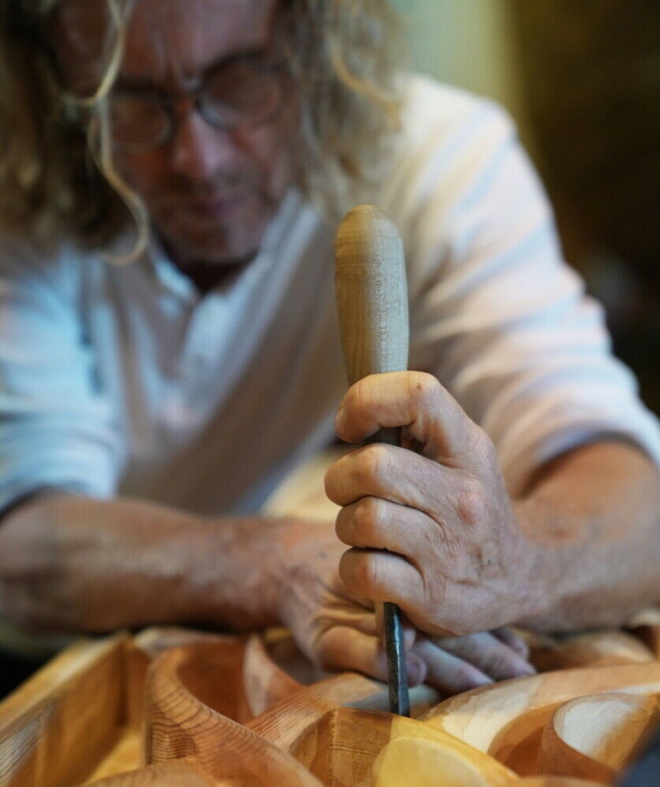 Boni Wiik was one of the woodcarvers involved in the project.