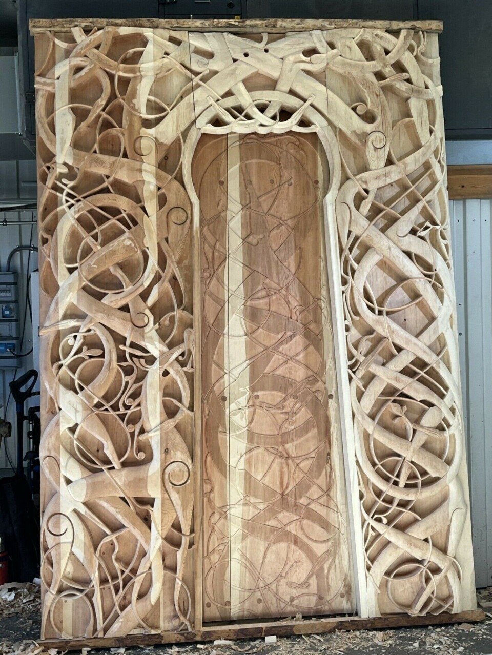 Here, the finishing touches are being made in the week leading up to the unveiling.