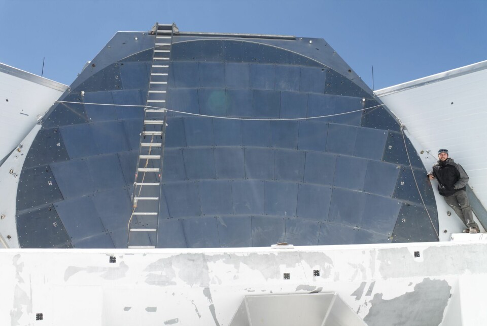 'One of the things that interests me most is being able to see how the brightness of the galaxies changes over time,' says researcher Duncan Watts. Here on a visit to the Atacama Cosmology Telescope in Chile in 2016.