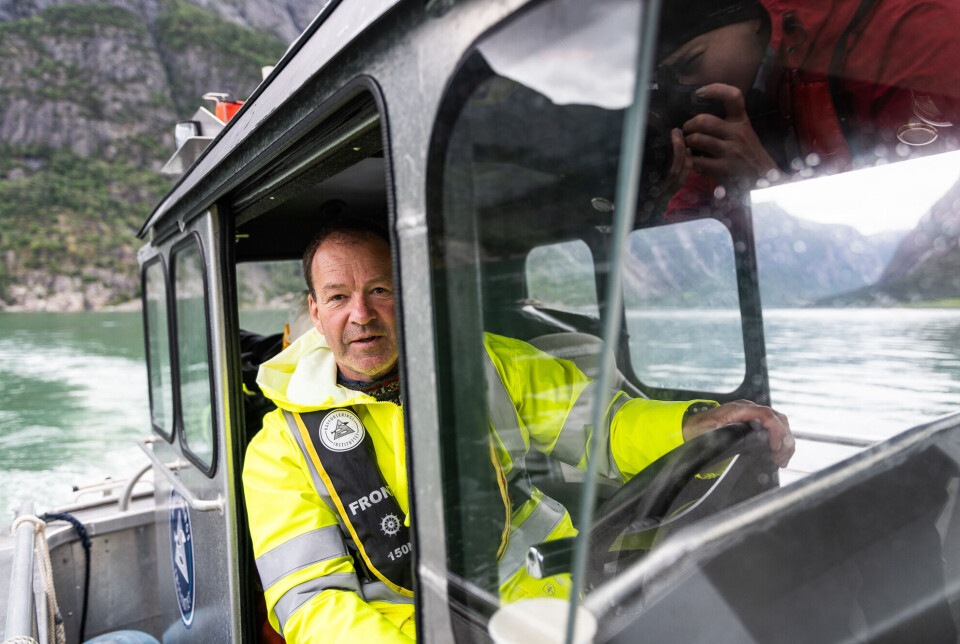 Inge André Utåker, Director of the Research Vessel Department, was on the support boat for some parts of the cruise.
