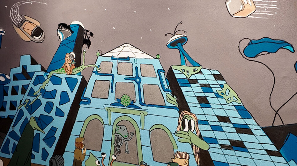 In an exhibition in Norway, researchers and curators have showcased examples of how Oslo residents envision their city in a few years. The image is a detail from the exhibition Beyond Barcode.