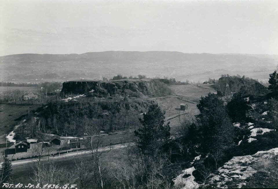 Sverresborg. Gammelt bilde av Sverresborg