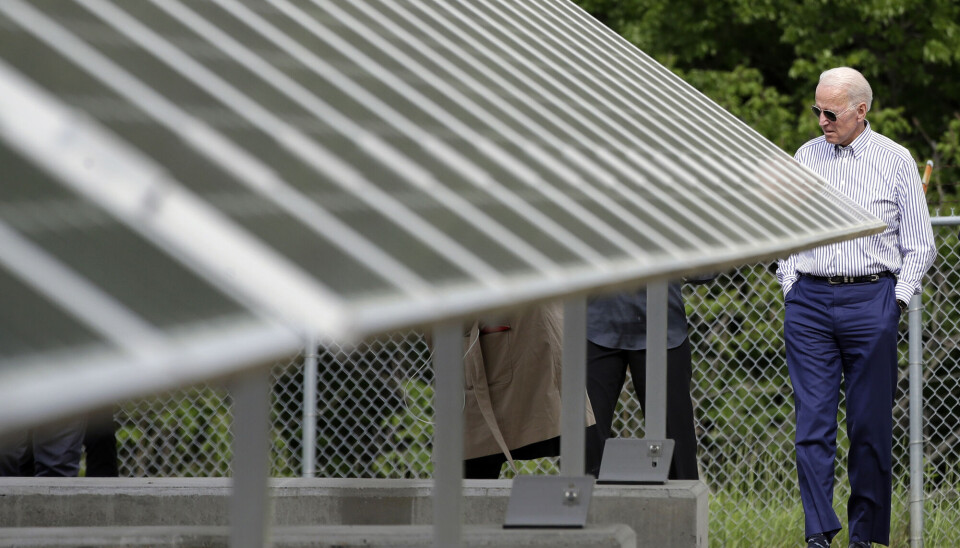 Joe Biden did not pass as ambitious a climate plan as he had hoped, but the measures have had a significant impact on the U.S.'s emissions. Here, solar panels in Plymouth in 2019.