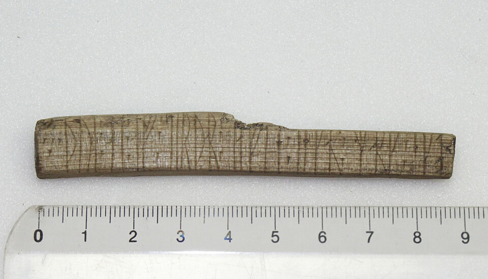 This may be the rune stick of someone named Erlend, or it might relate to Erlend, perhaps hinting at gambling – with the wise words 'from daring dice games come all kinds of outcomes.'