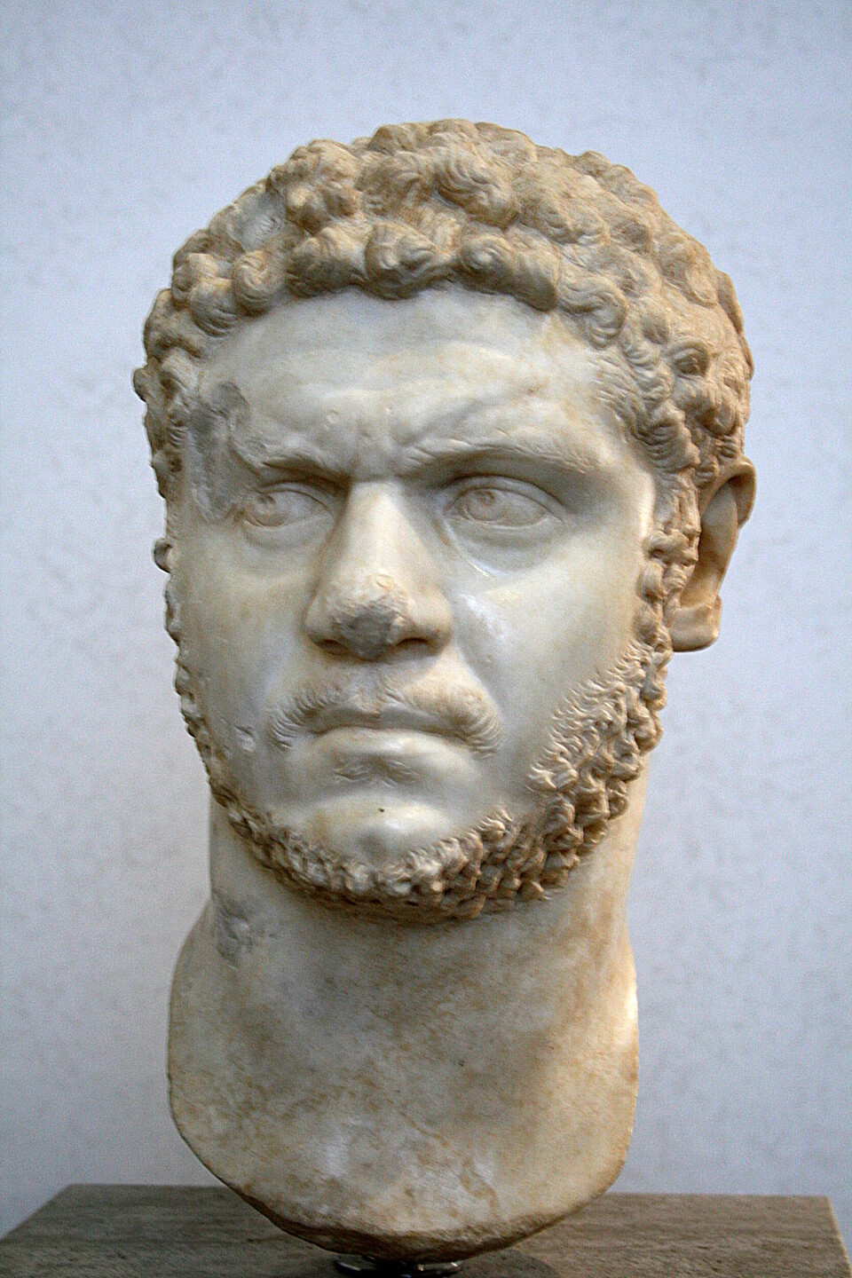 A bust of Emperor Caracalla from around 210 CE.