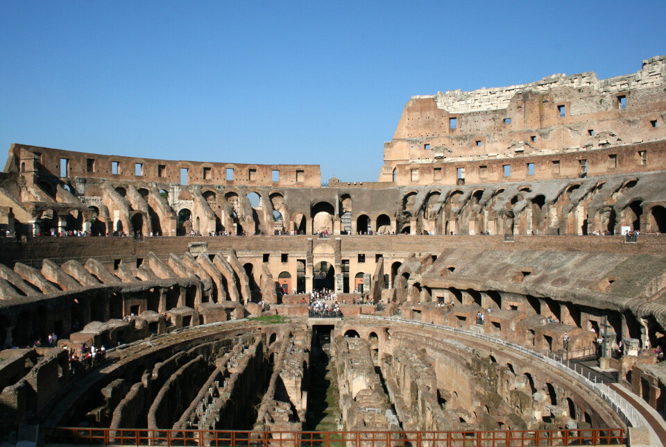 The inside of the Colosseum as it appears today. What kinds of events actually took place here?