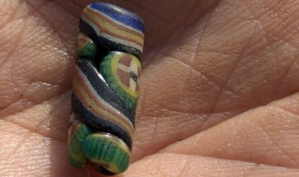 Mosaic glass beads and other beads from all over the world were sold in Viking Age towns such as Birka, Hedeby, Ribe, and Kaupang.