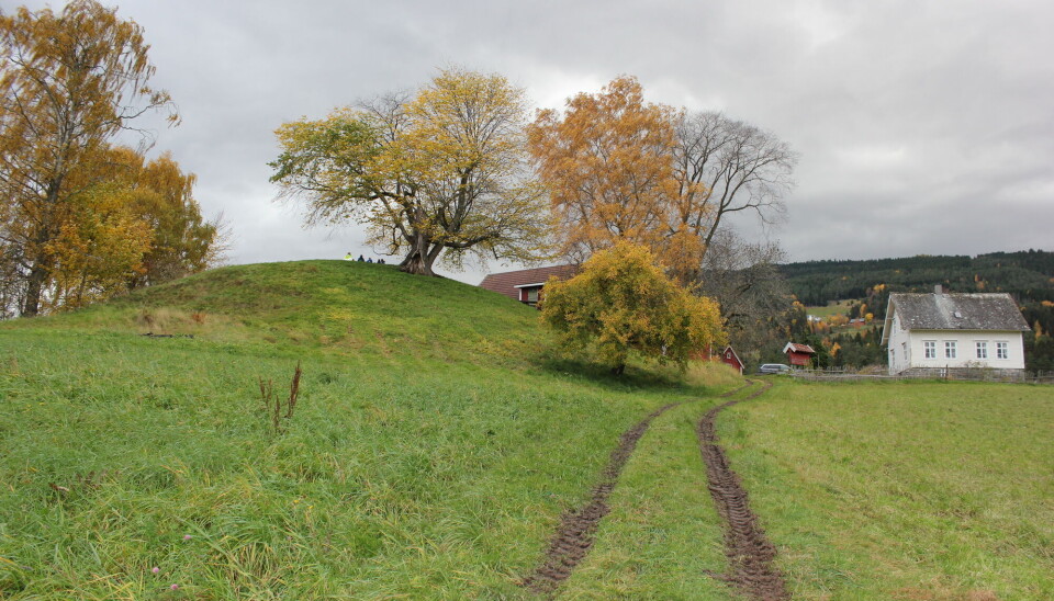 Karnilshaugen is about seven metres high but was probably close to ten metres when it was constructed. What it hides, however, remains a mystery.