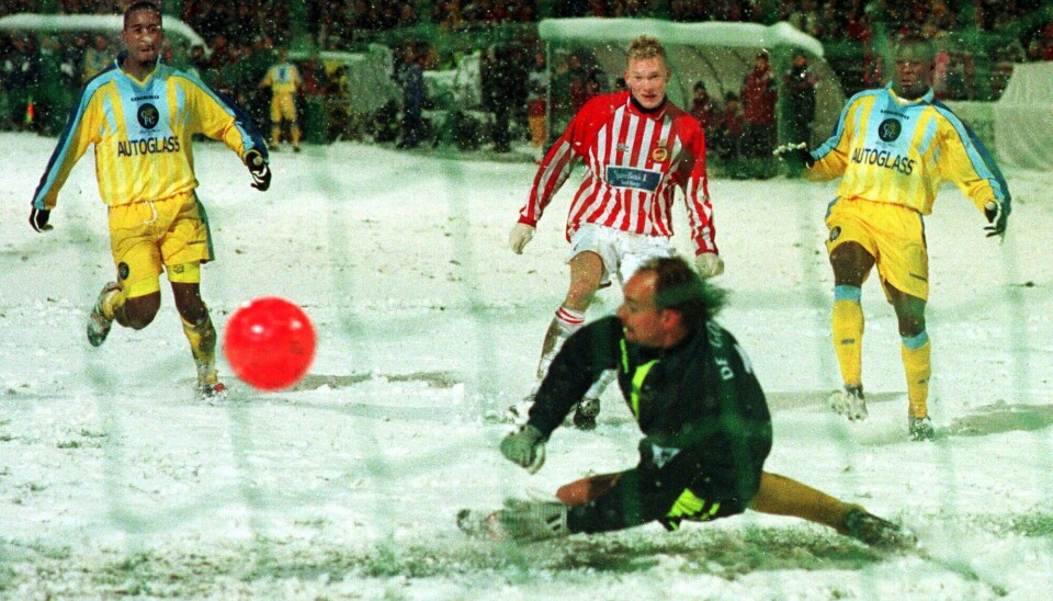 Later in 1997, a snow-filled football match took place in Tromsø. Chelsea lost 3-2 to Tromsø while the snow kept falling. The match had to be stopped twice to clear the field. 'You cannot call that football,' Chelsea's manager told the BBC.