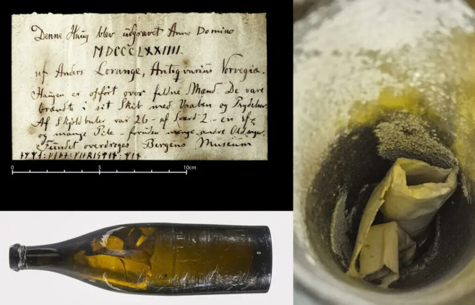 Besides a more than thousand-year-old Viking ship, they also found a 150-year-old message in a bottle from the archaeological pioneer Lorange.