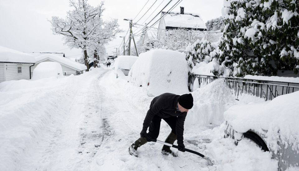 This year, there has also been heavy snowfall in Berge, causing traffic problems.