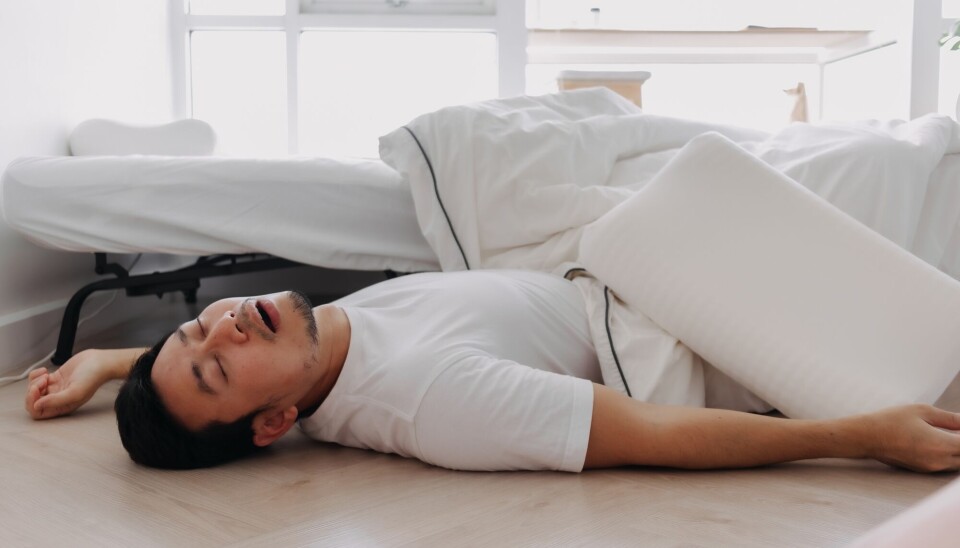 This man has fallen out of bed. What could be the reason?