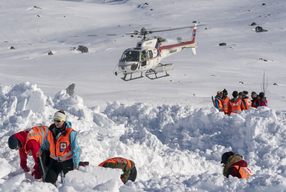 This image is from the Finse course organised by the Red Cross in collaboration with the police and Norwegian rescue dogs in 2019.