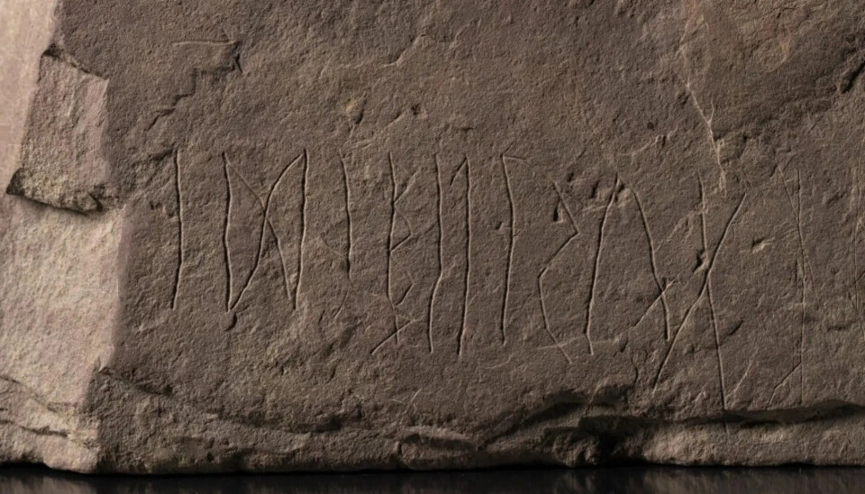 Close-up of the clearest inscription, which may be a name.
