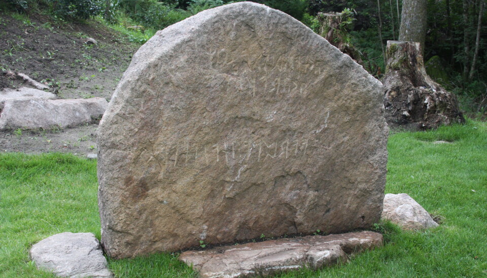 The Hogganvik runestone in Mandal. Previously thought to date from around the 5th century.