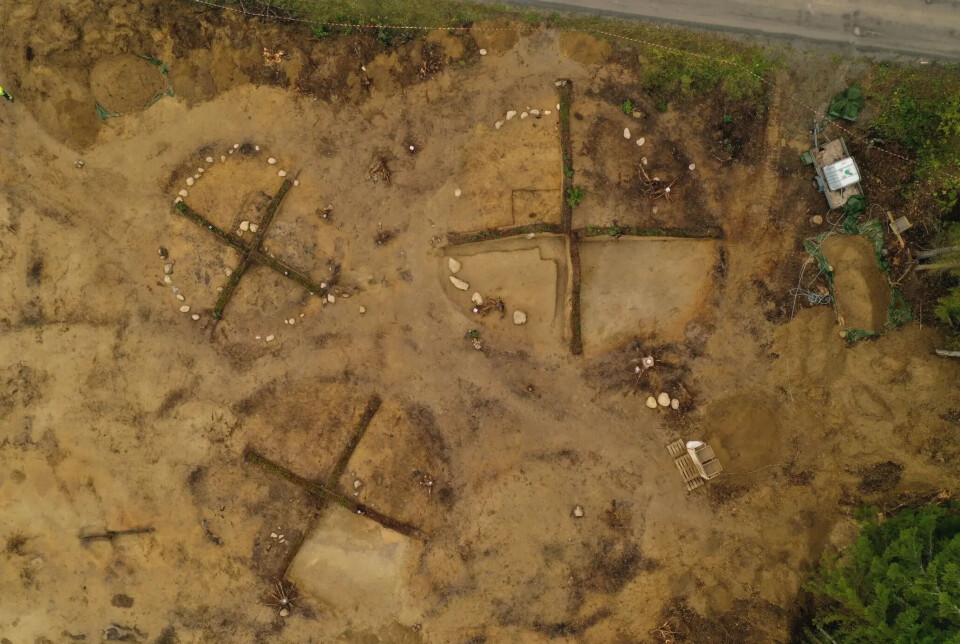 Overview of the excavation where the stone was found.