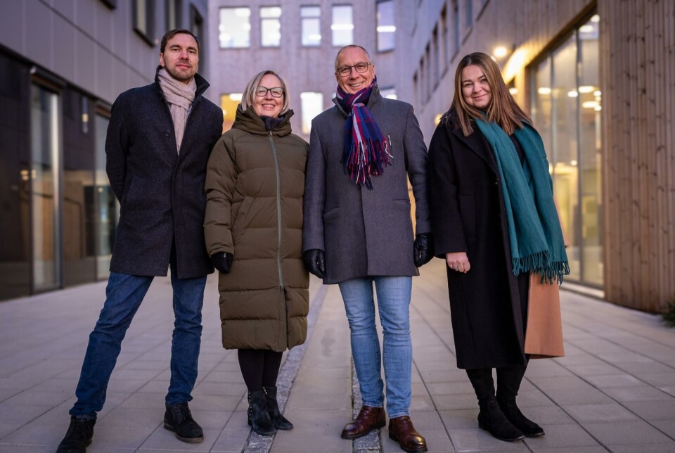 The EduSmart team, from left: Evgenii Aleksandrov, Elena Dybtsyna, Anatoli Bourmistrov, Nadezda Nazarova.