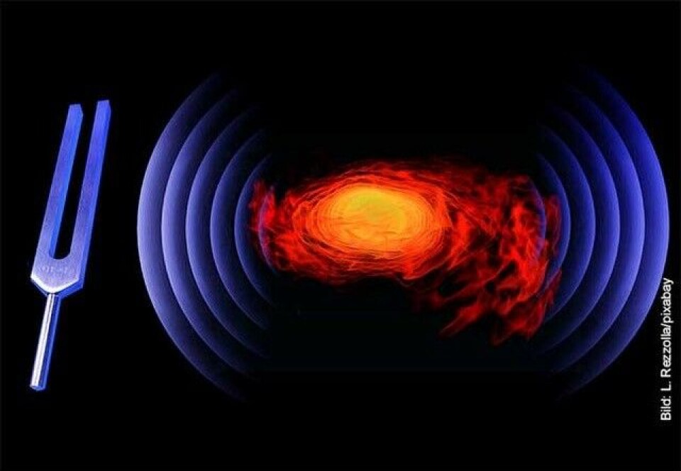 The signal emitted by two merging neutron stars resembles that of a tuning fork.