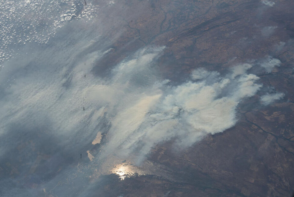 This photo was taken from the International Space Station in orbit over the border between Bolivia and Brazil in August 2020.