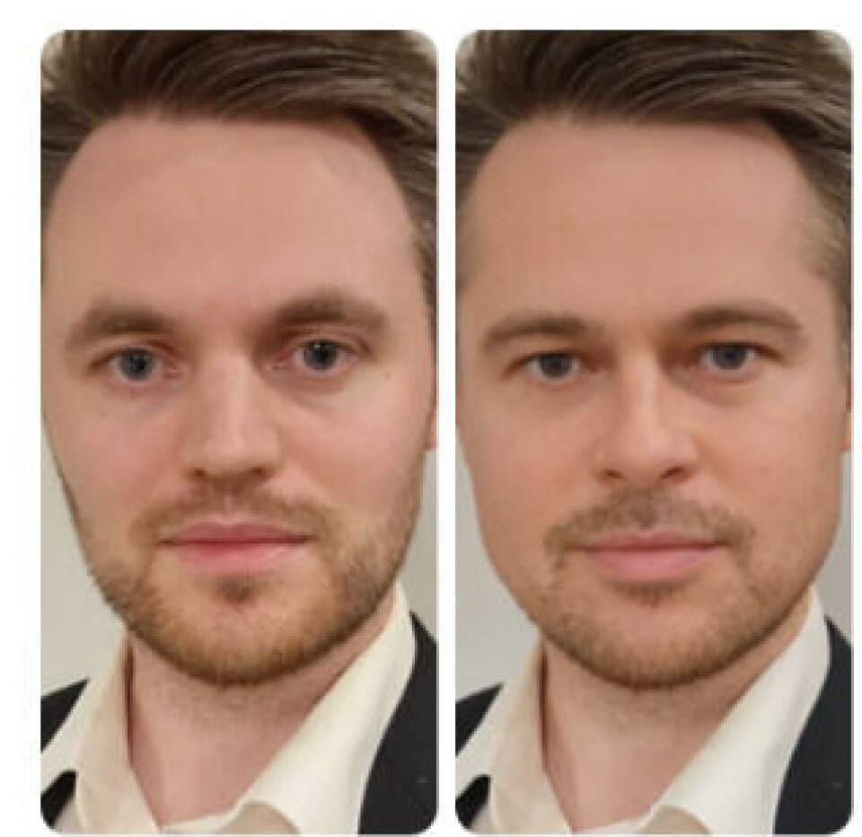 Researcher Viggo Tellefsen Wivestad converted himself into Brad Pitt in record time.