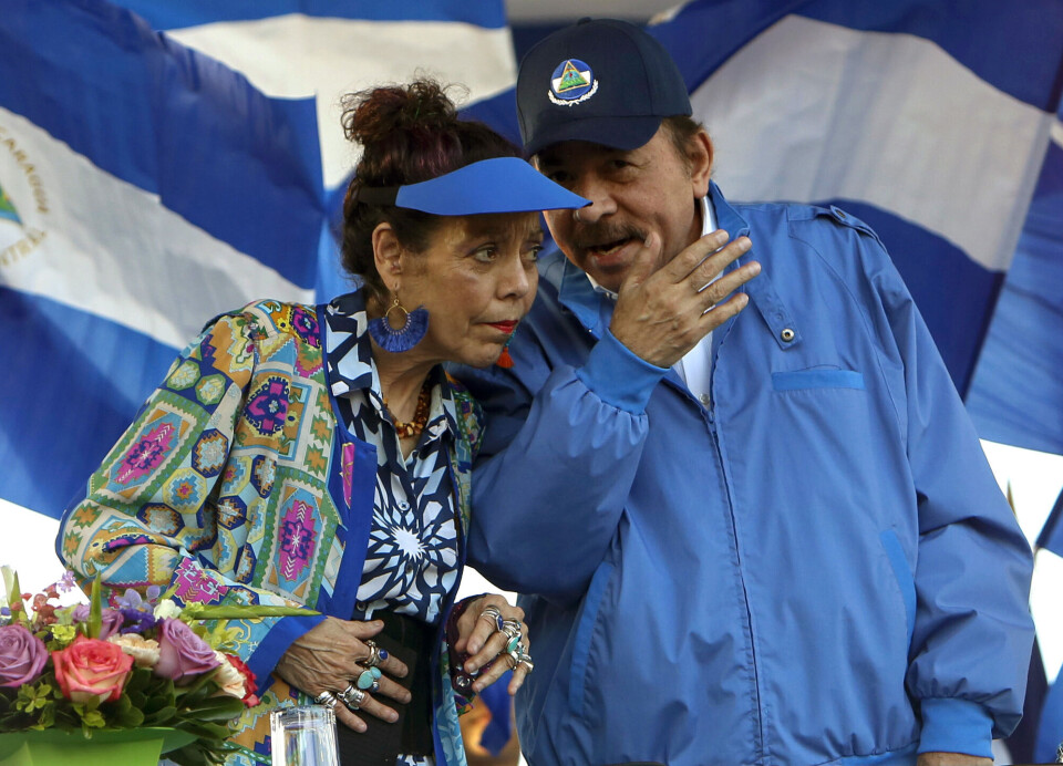 In Nicaragua, the country is controlled by the couple Rosario Murillo and Daniel Ortega.