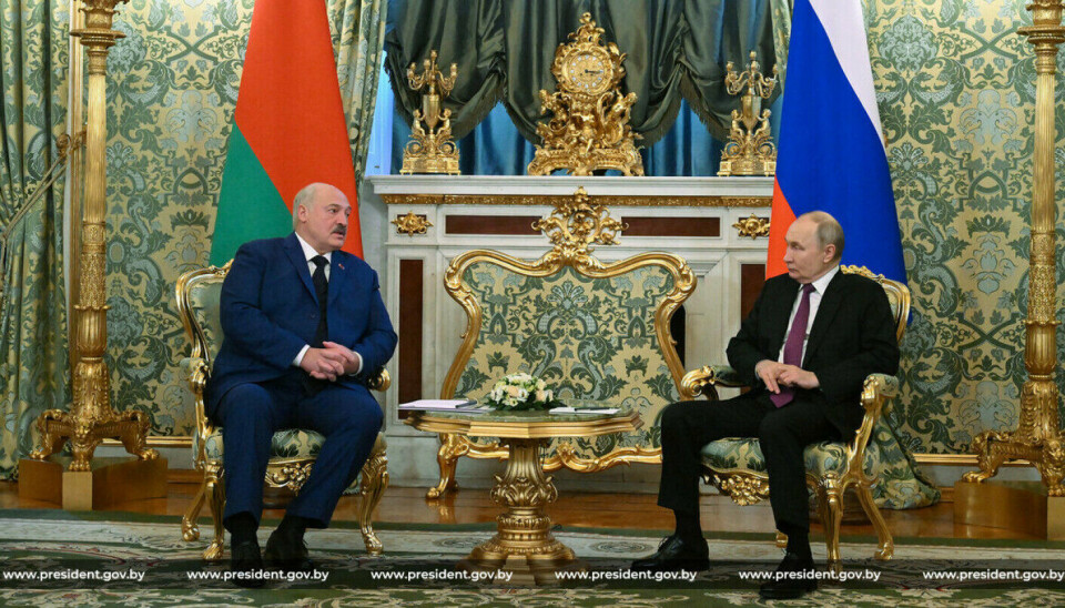 Gold and glitter: Aleksandr Lukashenko in Belarus has received a visit from Vladimir Putin from Russia.
