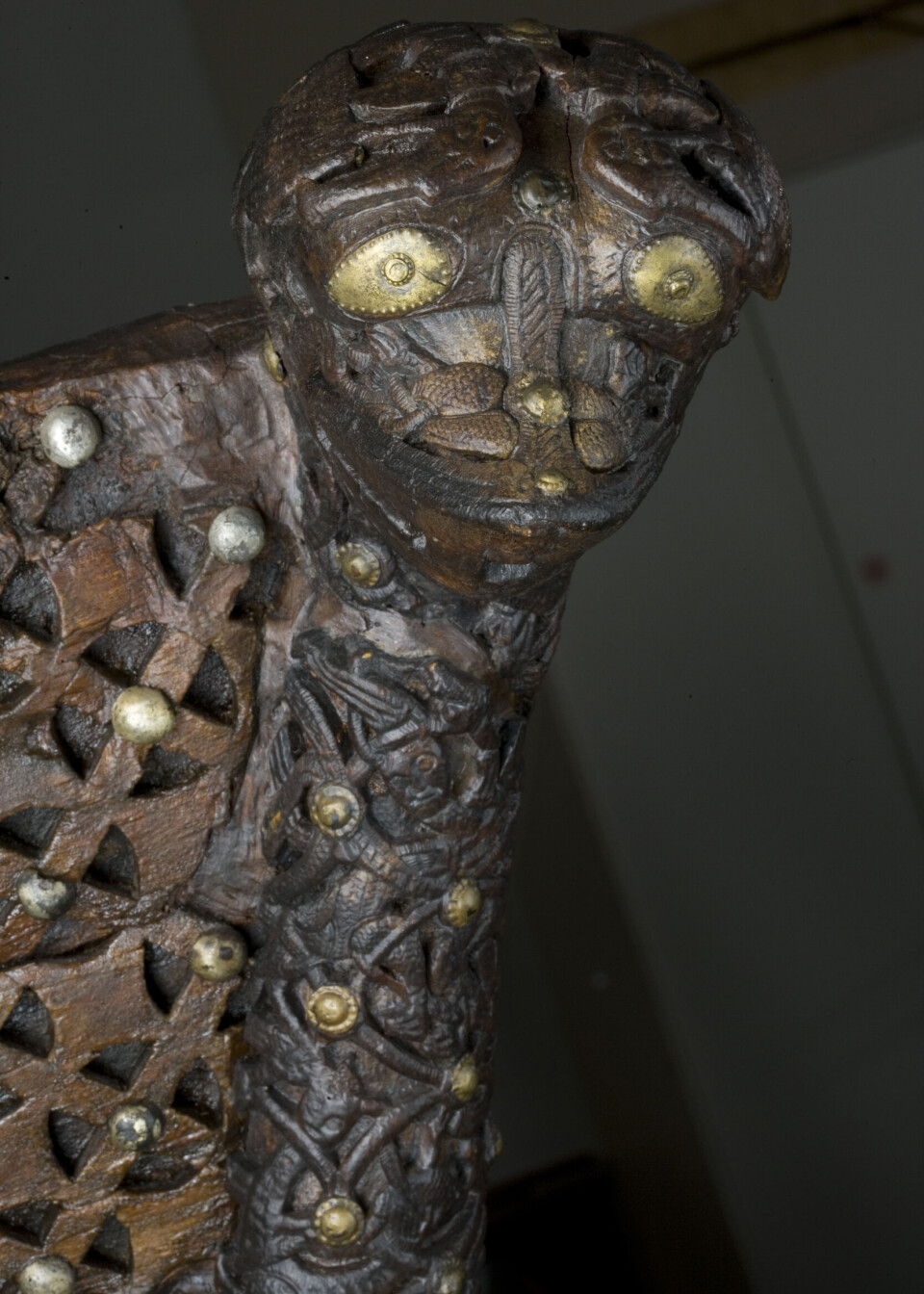 A detail of the head of one of the sleds, called Gustafson's sled.