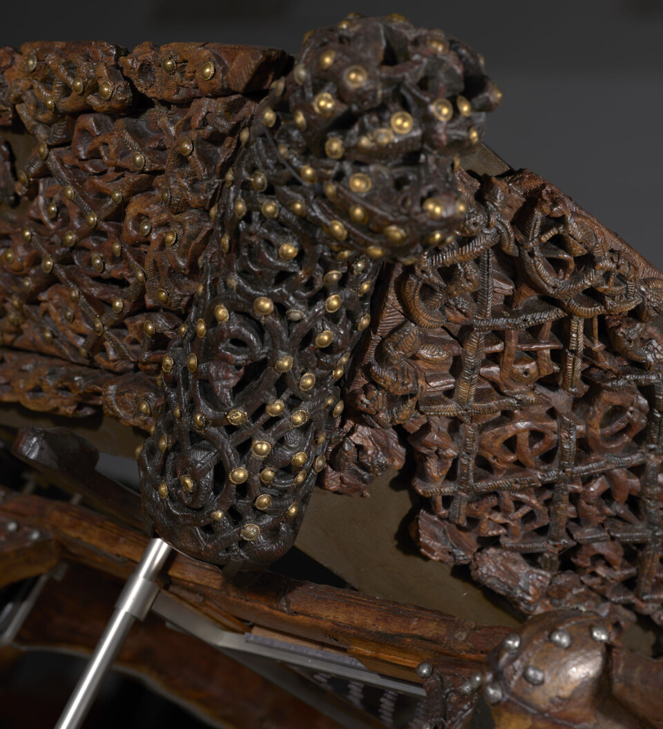 A woodcarving detail from the so-called fourth sled.