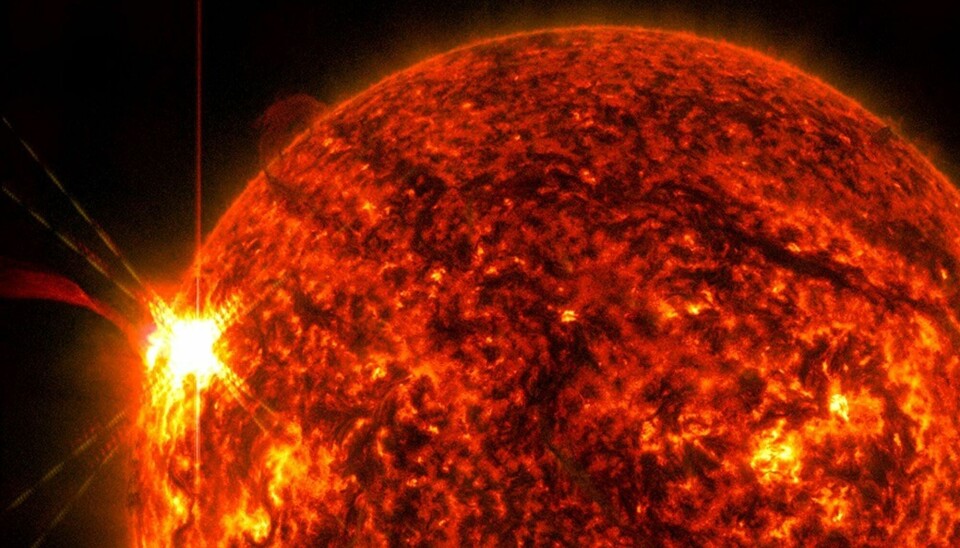 Here you can see the flash from a truly powerful explosion on the sun on May 14. Another powerful explosion occurred the day before.