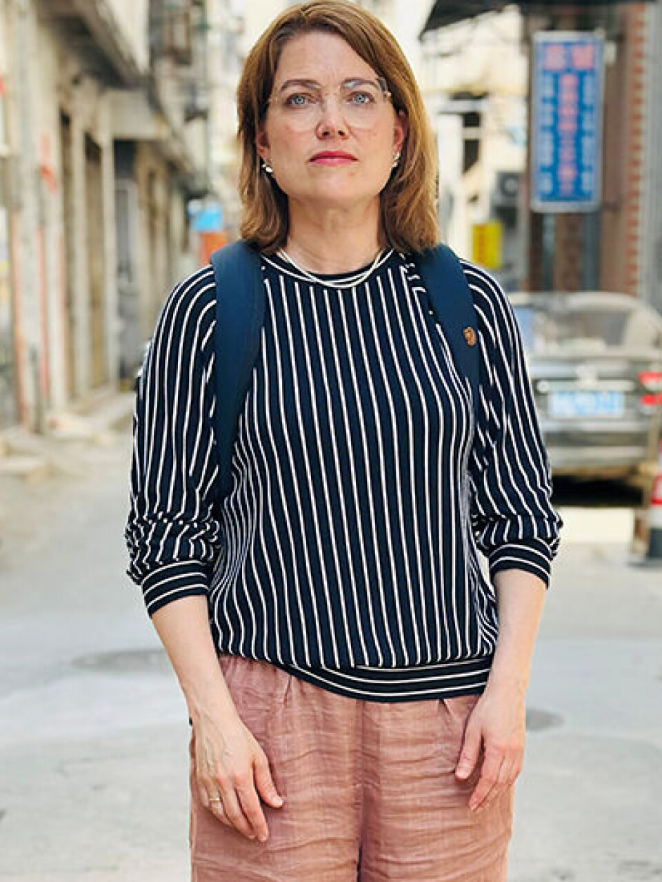 Professor of China Studies, Heidi Østbø Haugen, conducting fieldwork in the 'Shein Village' in South China.